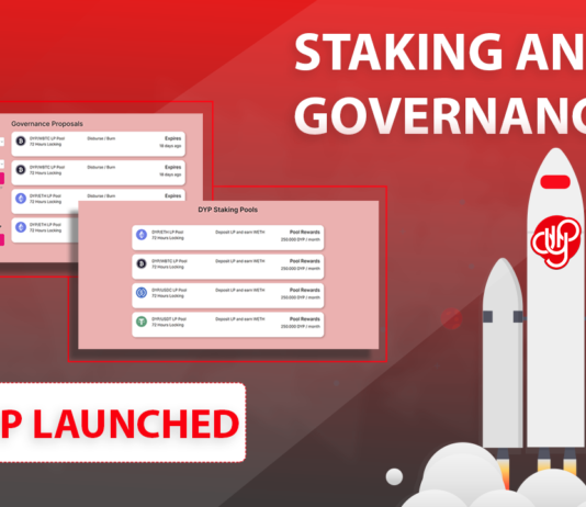 DeFi Yield Protocol (DYP) Staking and Governance is Now Live